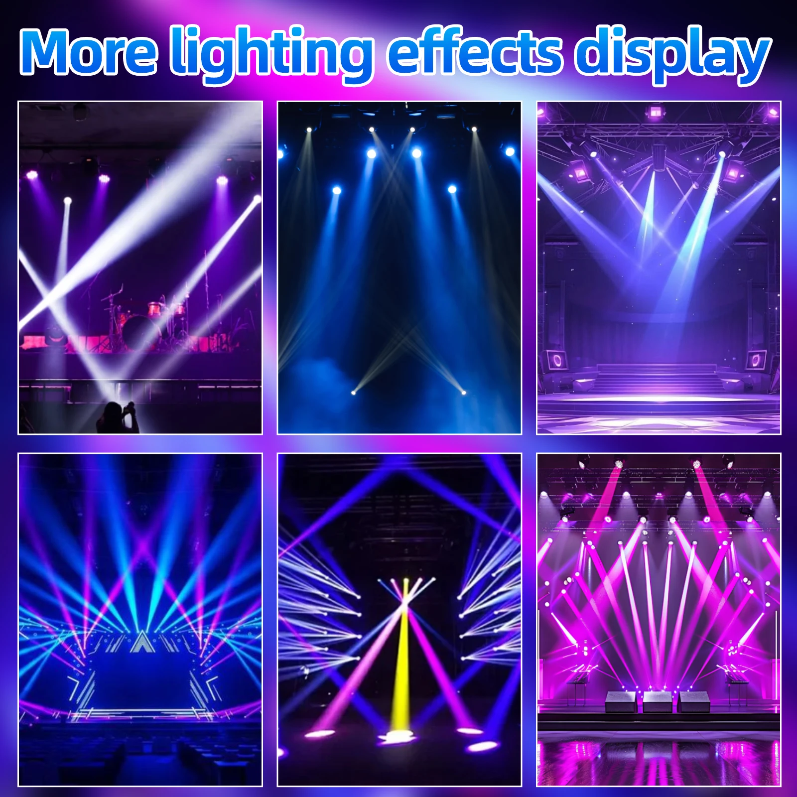 Éclairage LED Lyre Moving Head 350W RGBW 16 Canaux 14 Effets DJ Discothèque Mariage + Flight Case