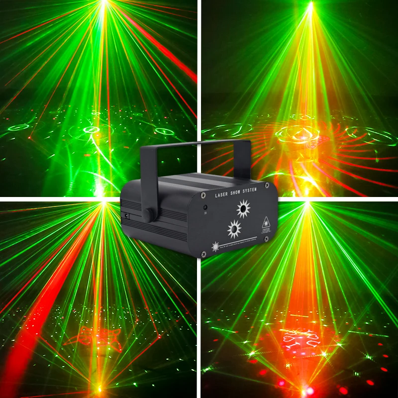 Projecteur Laser DJ DiscoLaser 48 Effets RVB Télécommande Stroboscope Son Bar Club Fête Noël