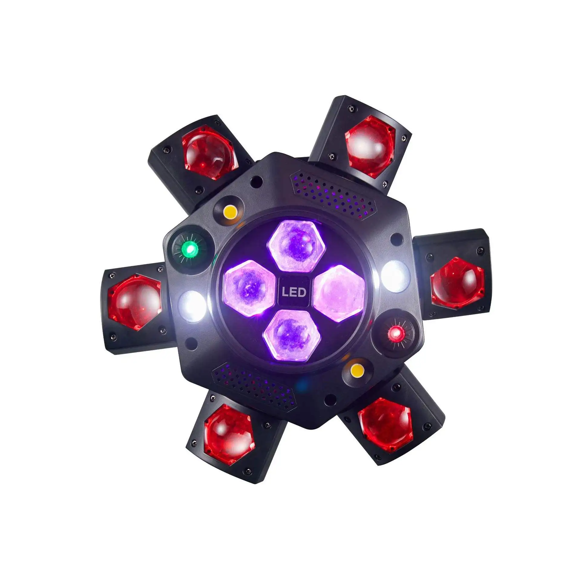 Projecteur Scène 350W RGBWY Effet Œil d'Abeille UV – Lumière Disco & Concert