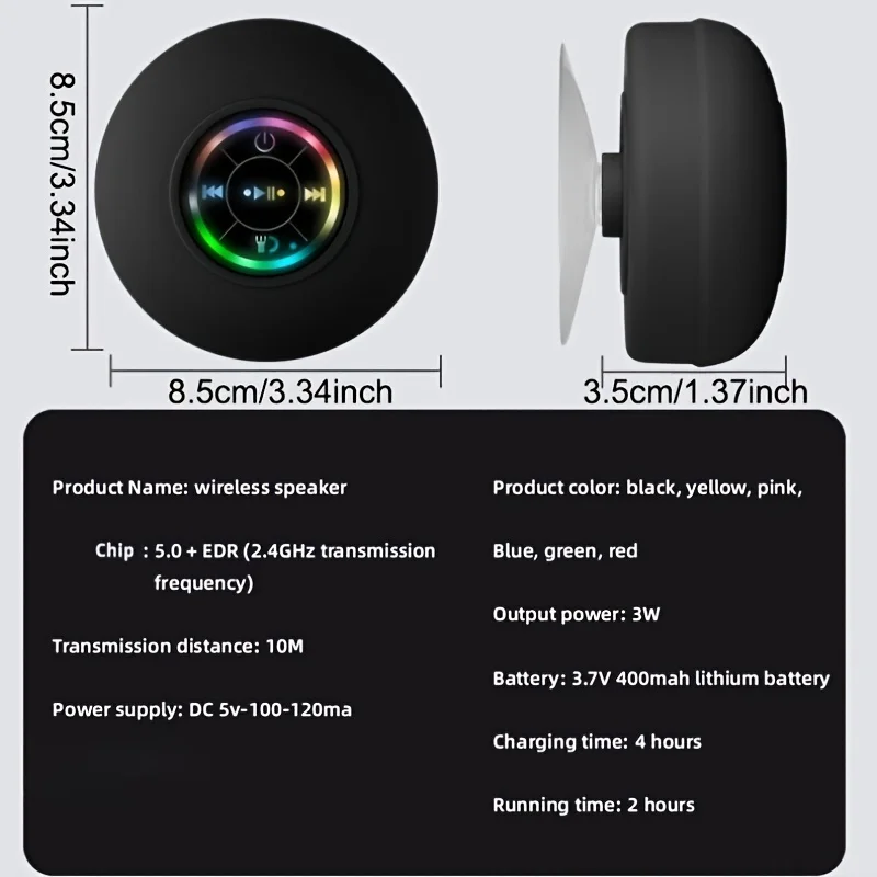 Mini Enceinte Bluetooth Portable Topsway – Son Puissant, Design Tissu, BT 5.0