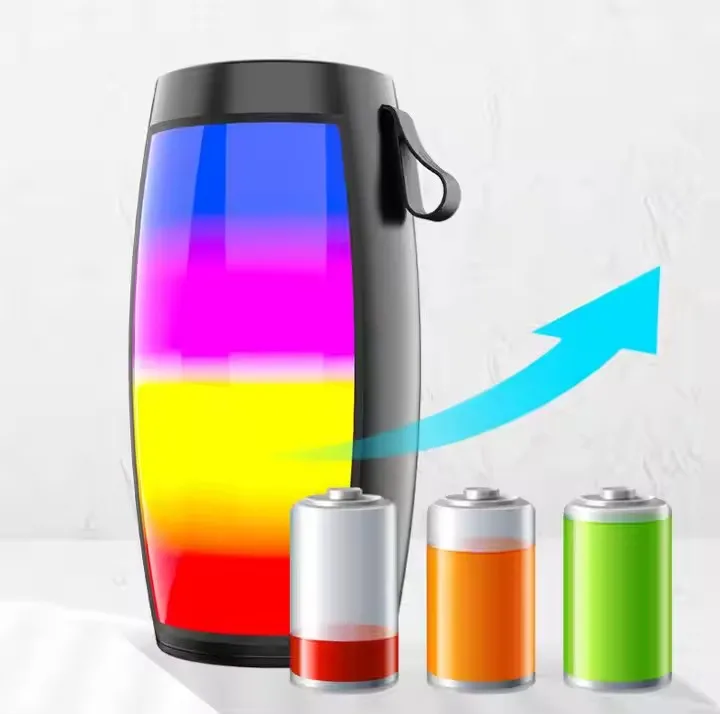 Enceinte Bluetooth sans fil RGB 360° LED colorée – Son basse puissante & micro intégré