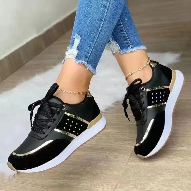 Chaussures de sport femme semelle épaisse – Style coloré respirant & antidérapant