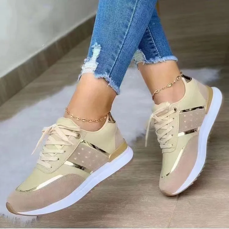 Chaussures de sport femme semelle épaisse – Style coloré respirant & antidérapant