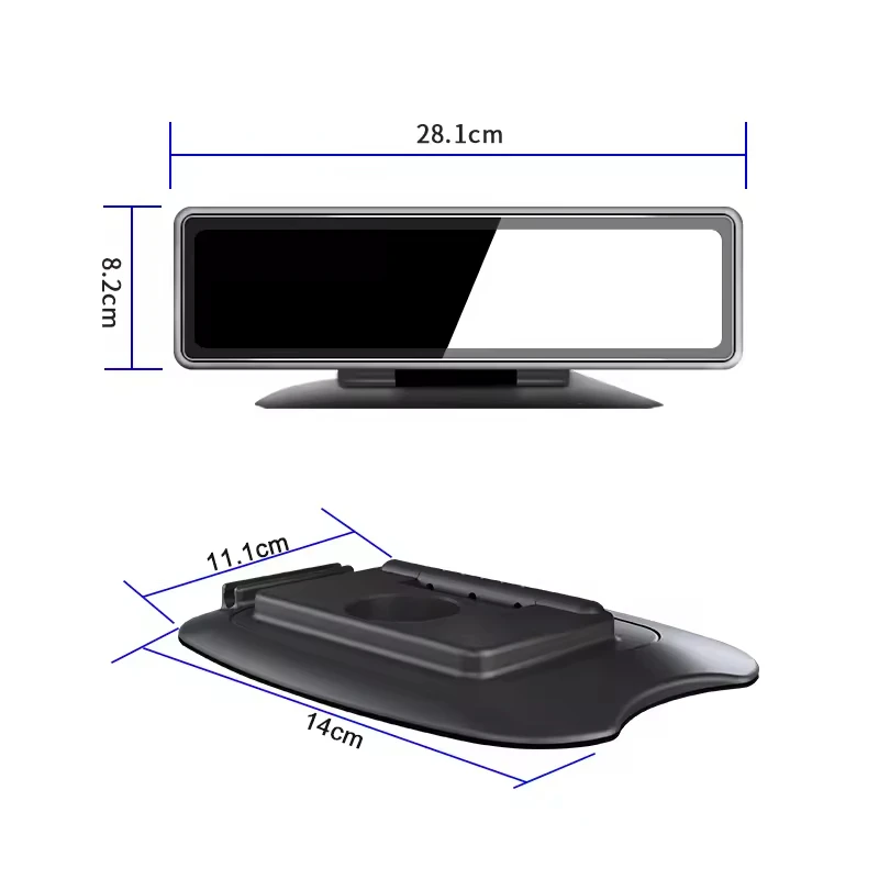 Caméra DVR Rétroviseur 12" Android 4G | 4 Caméras HD | GPS ADAS WiFi | Toyota & Universel