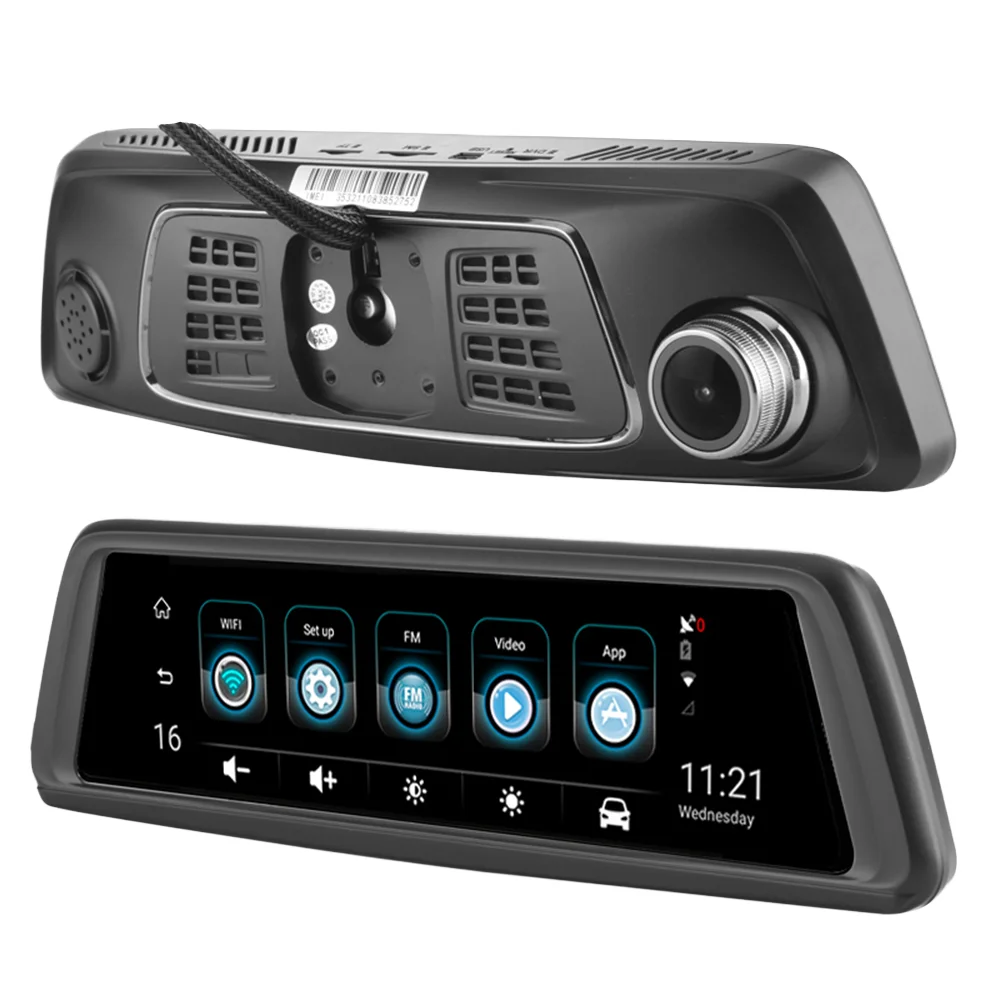 Caméra DVR Android 12" 128Go – Écran Partagé, Vision Nocturne, Double Enregistrement