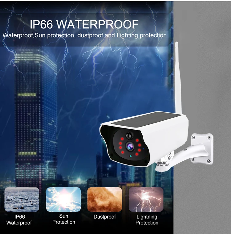 Caméra Solaire WiFi Extérieure BAYAO Y4P – 1080P HD, IP67, Vision Nocturne & Intercom