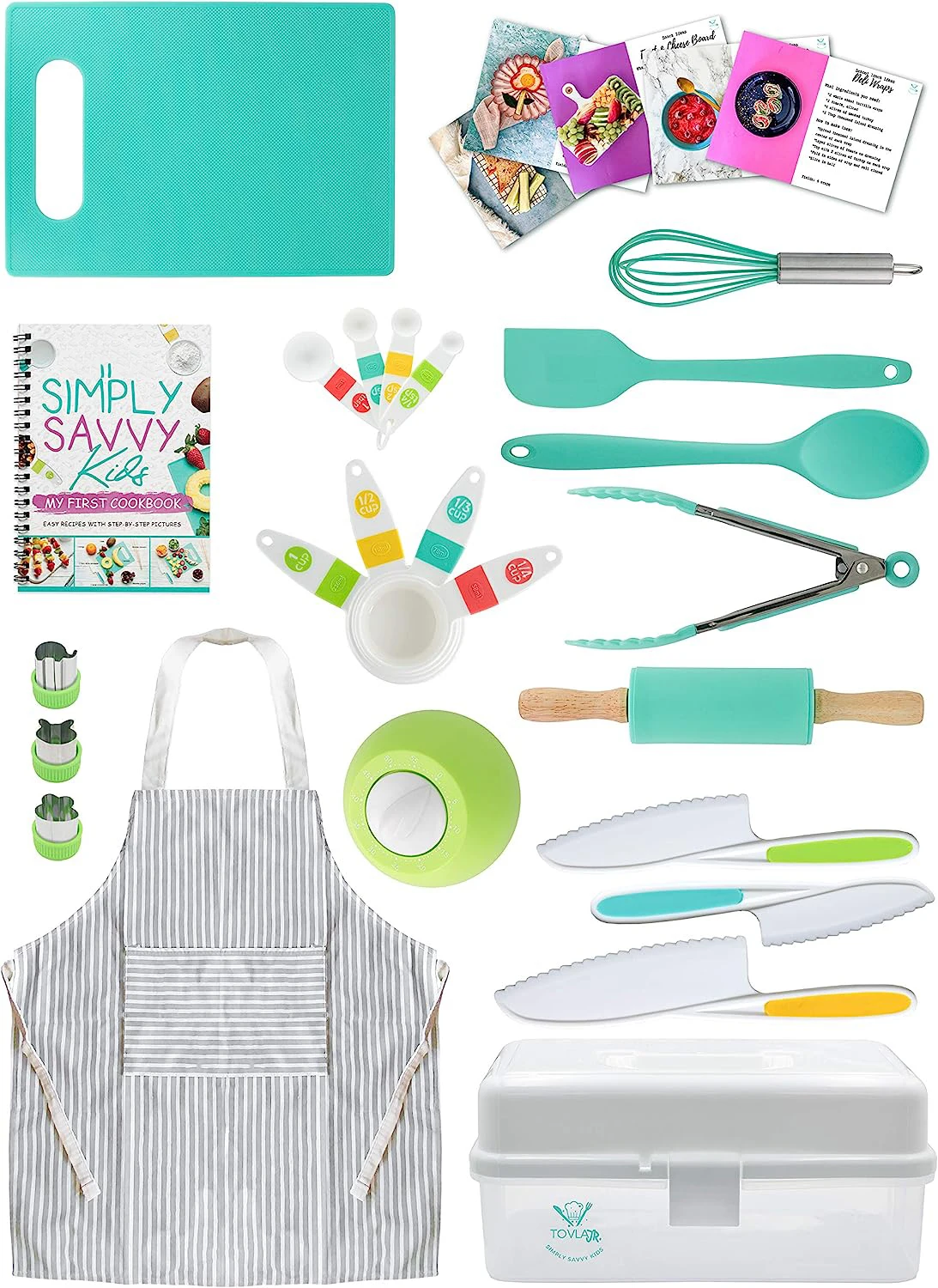 Set Ustensiles de Cuisine Jouet pour Enfants 2-4 Ans – Sans BPA, Écologique