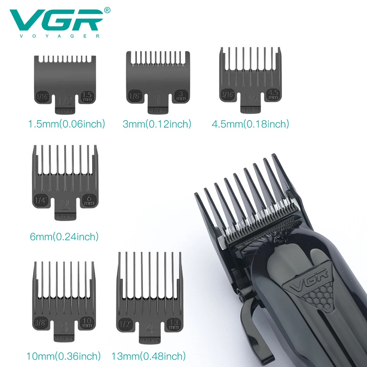 Tondeuse à cheveux professionnelle sans fil VGR V-282 – Autonomie 200 min, lame inox