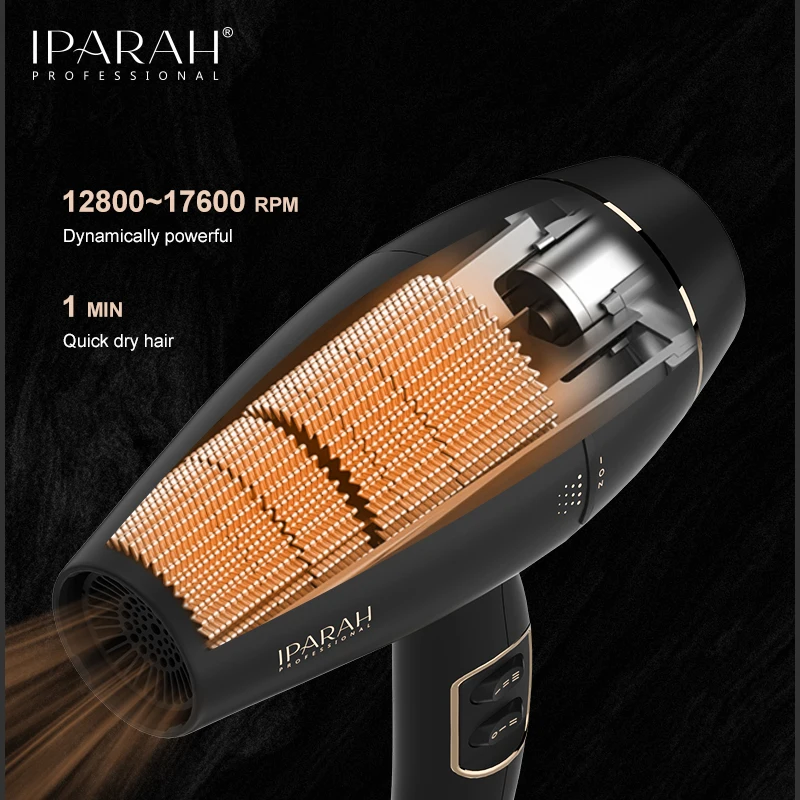 Sèche-cheveux professionnel IPARAH P-350 2200W - Séchage rapide & puissant