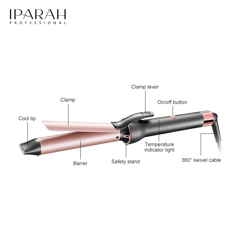 Fer à friser professionnel IPARAH P-201 – Boucleur automatique céramique ionique rotatif