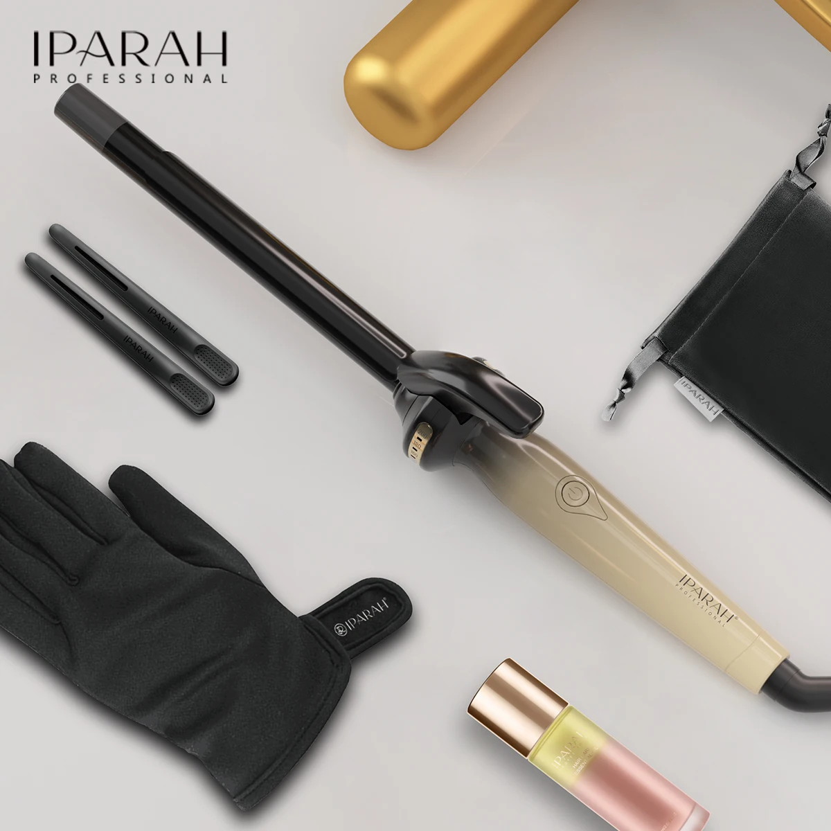 Fer à friser professionnel IPARAH P-206 – Baril céramique 13mm, écran LCD
