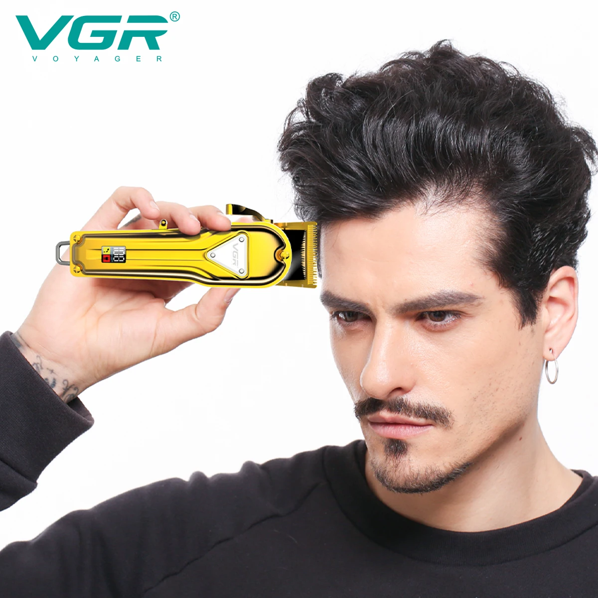 VGR V-140 Tondeuse Professionnelle Rechargeable Sans Fil – Lame Inox, 300 min d'Autonomie