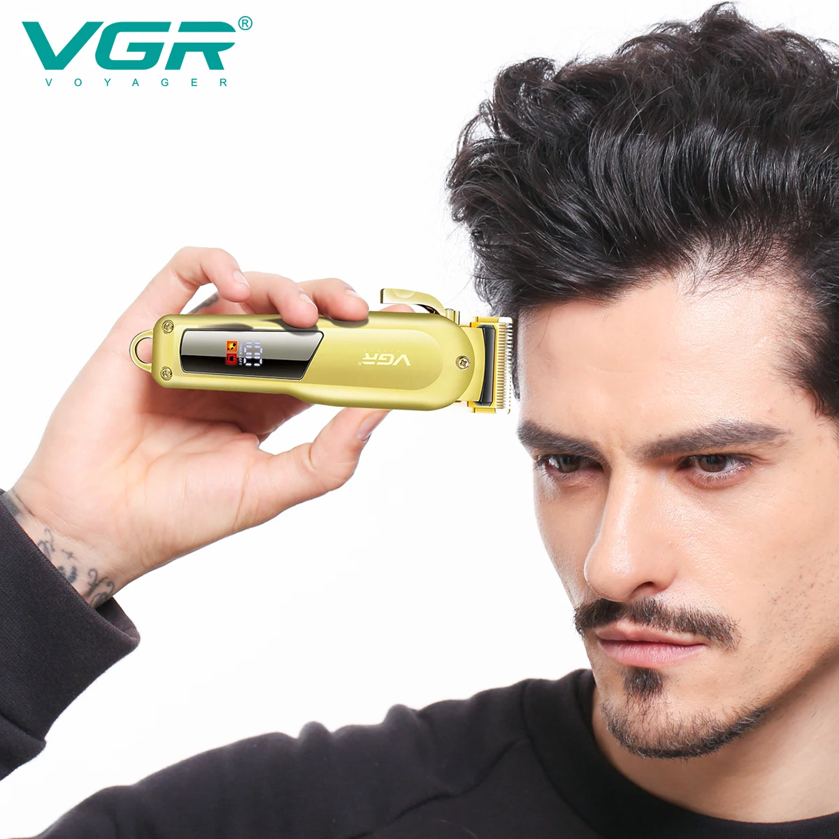 Tondeuse Sans Fil Professionnelle VGR V-278 – Coupe & Barbe, Batterie 2000mAh, 180min d'Autonomie