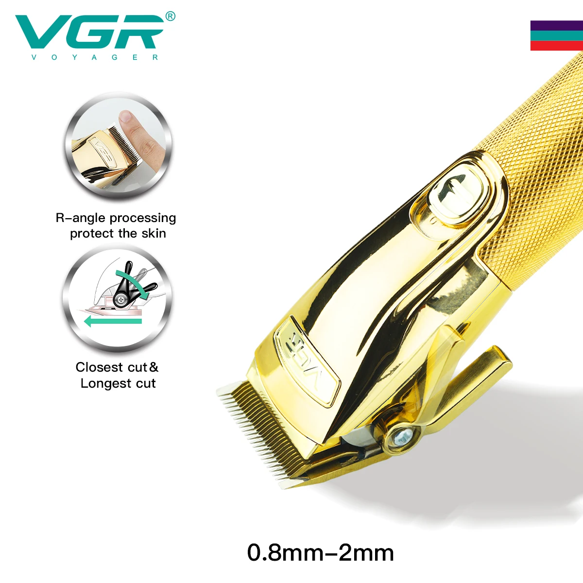 VGR V-662 Tondeuse Professionnelle Sans Fil Hommes – Affichage LED, 300 min d'autonomie