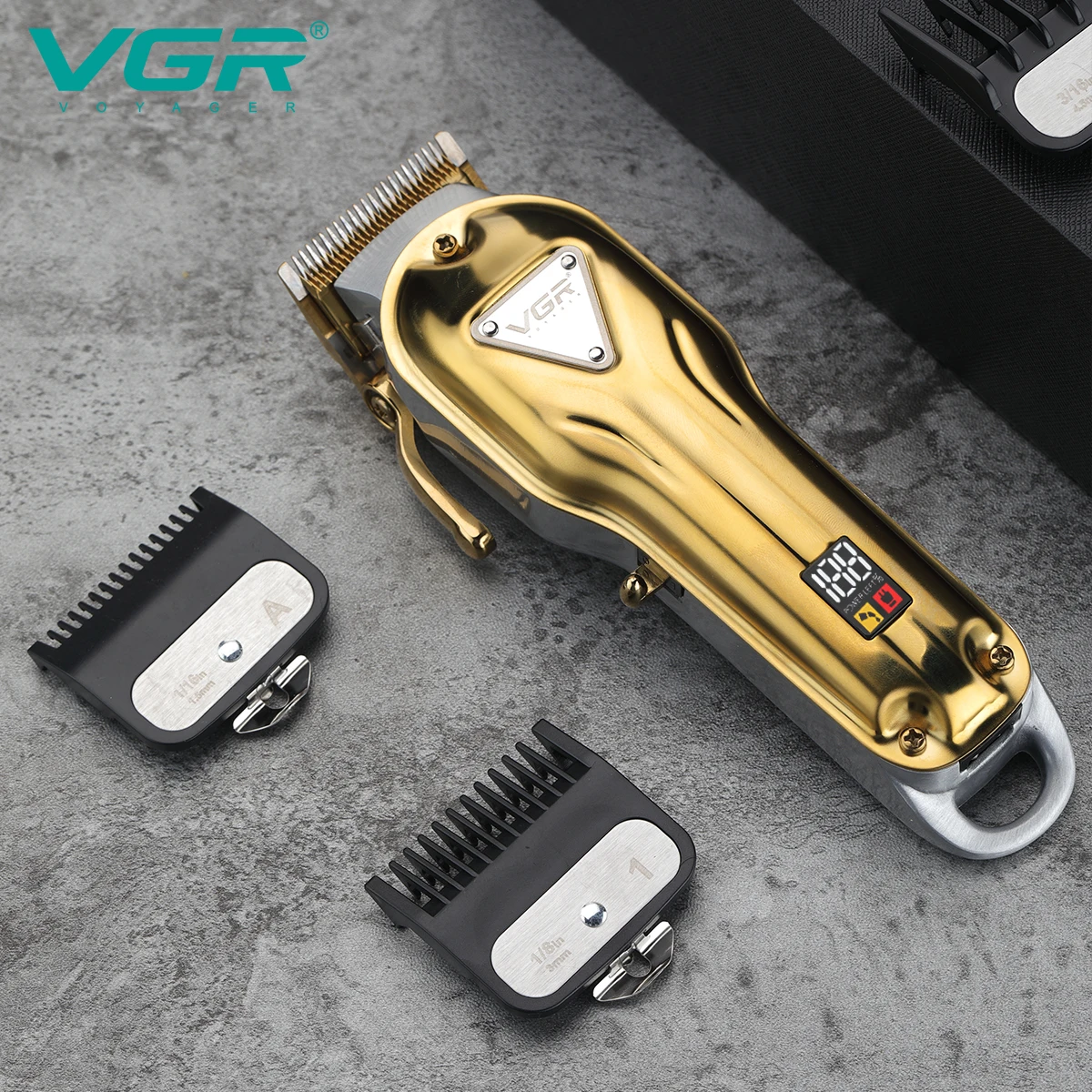 Tondeuse à Cheveux Professionnelle Sans Fil VGR V-134 – Corps Métal, Batterie 2500mAh, 300min d'Autonomie