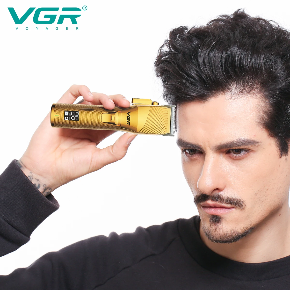 VGR V-280 Tondeuse Professionnelle Rechargeable USB – Lame Inox, 300 min d'Autonomie