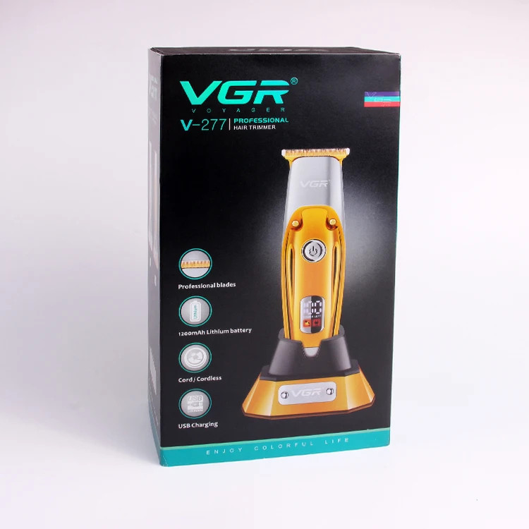 Tondeuse VGR V-277 Professionnelle Rechargeable USB – Corps Métal, 180 min d'Autonomie