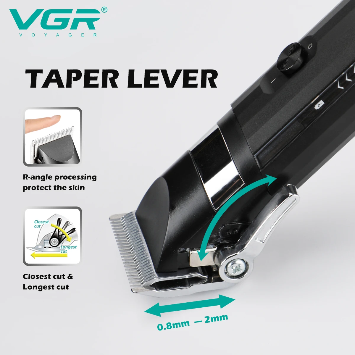 VGR V-687 Tondeuse Professionnelle Rechargeable Sans Fil pour Hommes