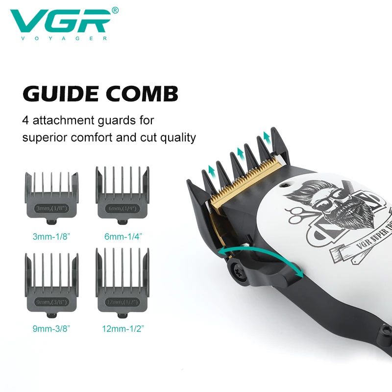 Tondeuse VGR V-699 Professionnelle Sans Fil Rechargeable – 180min d'Autonomie