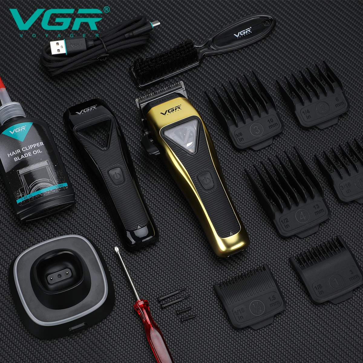 Tondeuse Professionnelle VGR V-015 | Moteur 9000 tr/min | Lame DLC | Autonomie 120 min