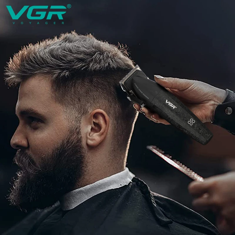 Tondeuse Professionnelle VGR V-640 – Lame DLC, Rechargeable USB, 240min d'Autonomie