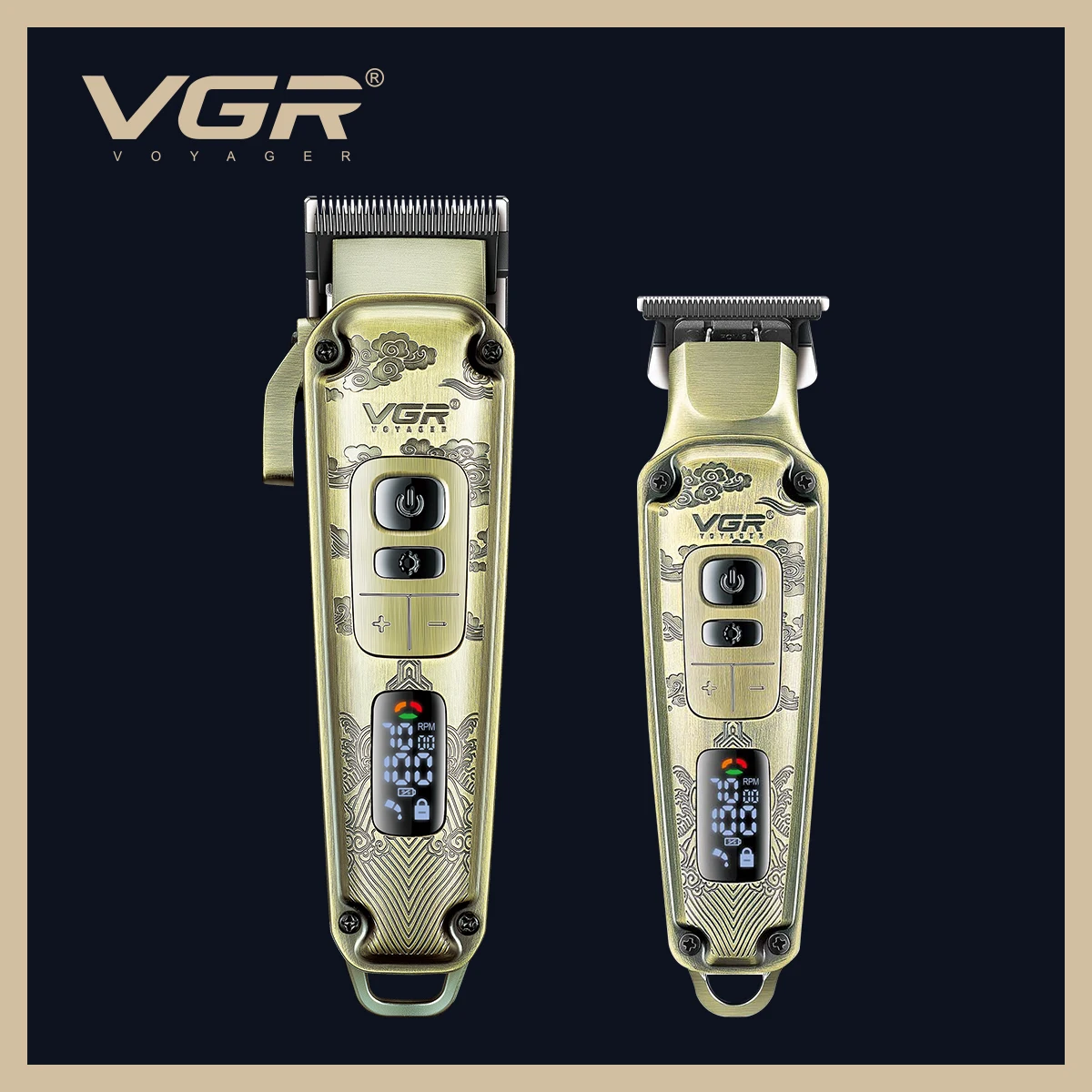 Tondeuse Professionnelle Rechargeable VGR V-643 – Lame Céramique, 250min d'Autonomie