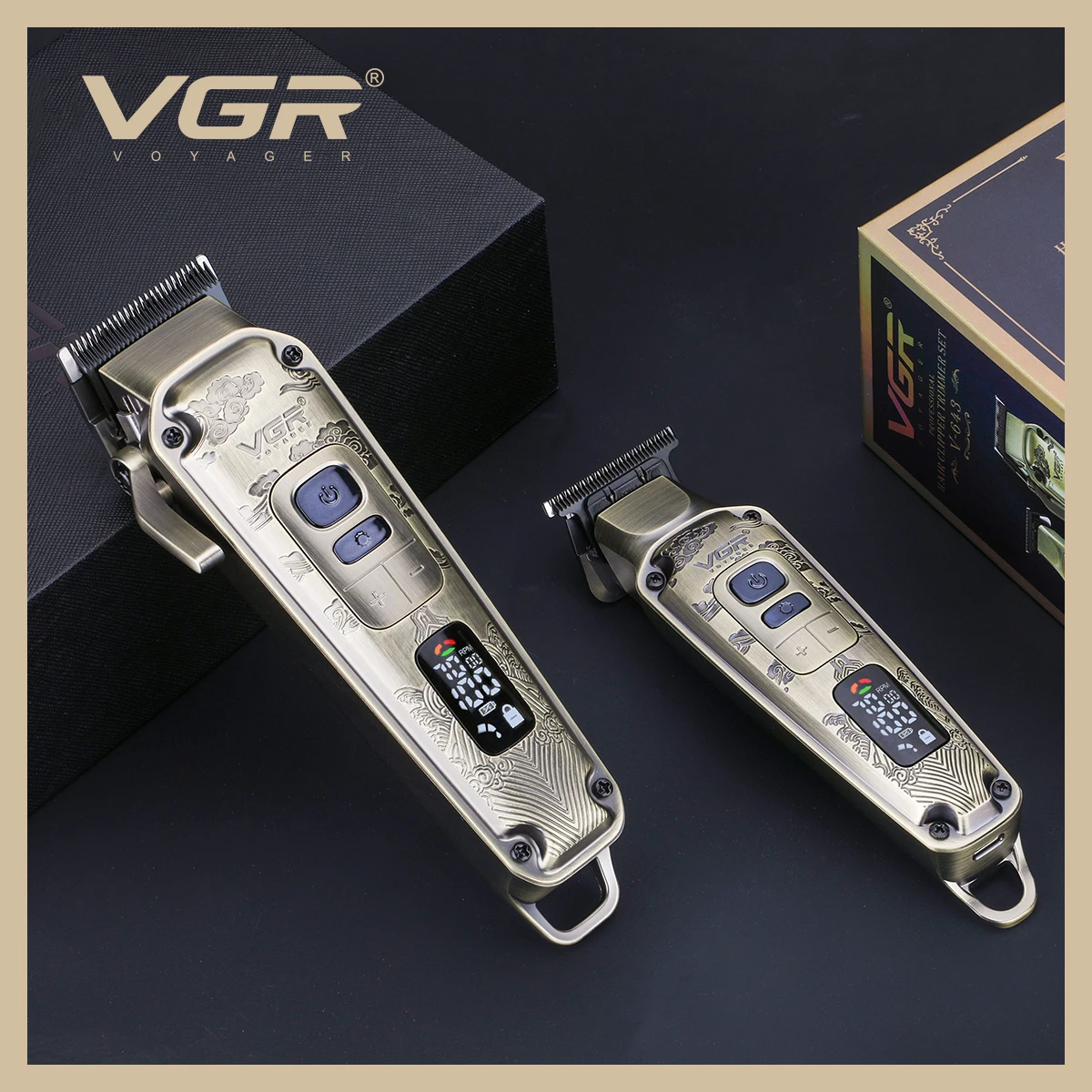 Tondeuse Professionnelle Rechargeable VGR V-643 – Lame Céramique, 250min d'Autonomie