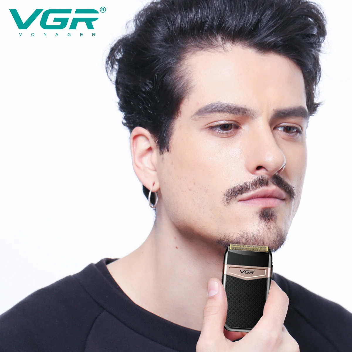 VGR V-331 Rasoir Électrique Rechargeable USB Lame Simple – Taille Barbe Professionnel