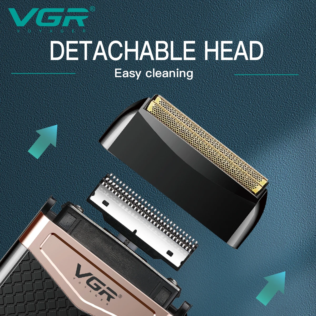 VGR V-331 Rasoir Électrique Rechargeable USB Lame Simple – Taille Barbe Professionnel