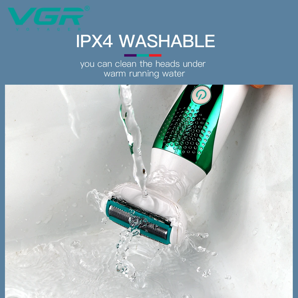 VGR V-720 Épilateur Rasoir Multifonction 5en1 Électrique Étanche pour Femme