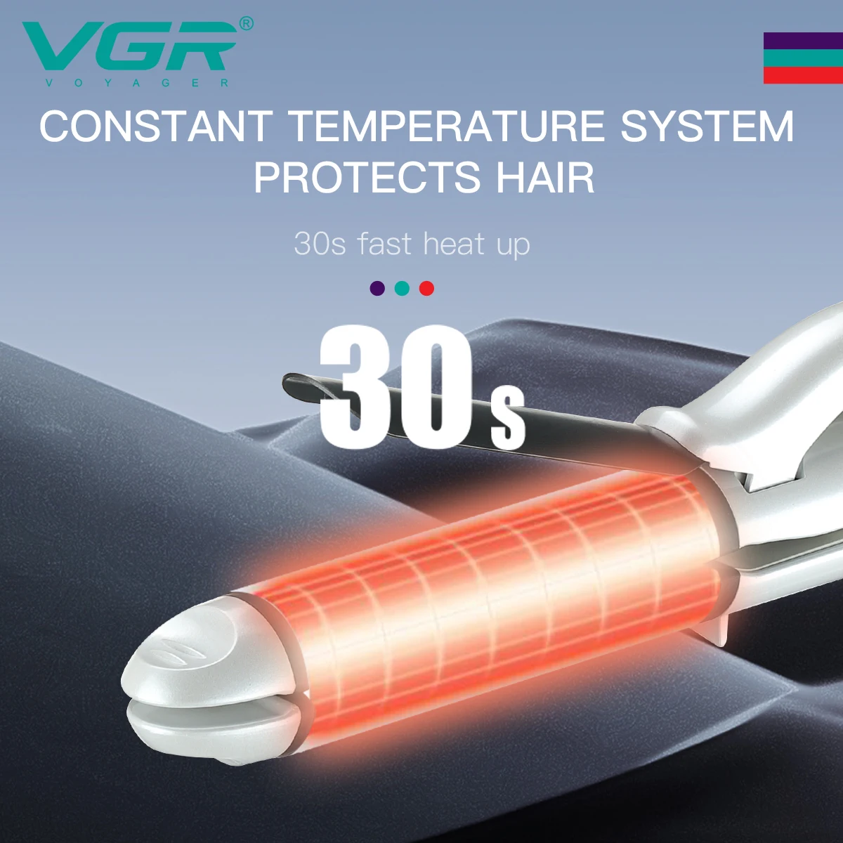 VGR V-558 Lisseur Professionnel Céramique Ions Négatifs Chauffage Rapide