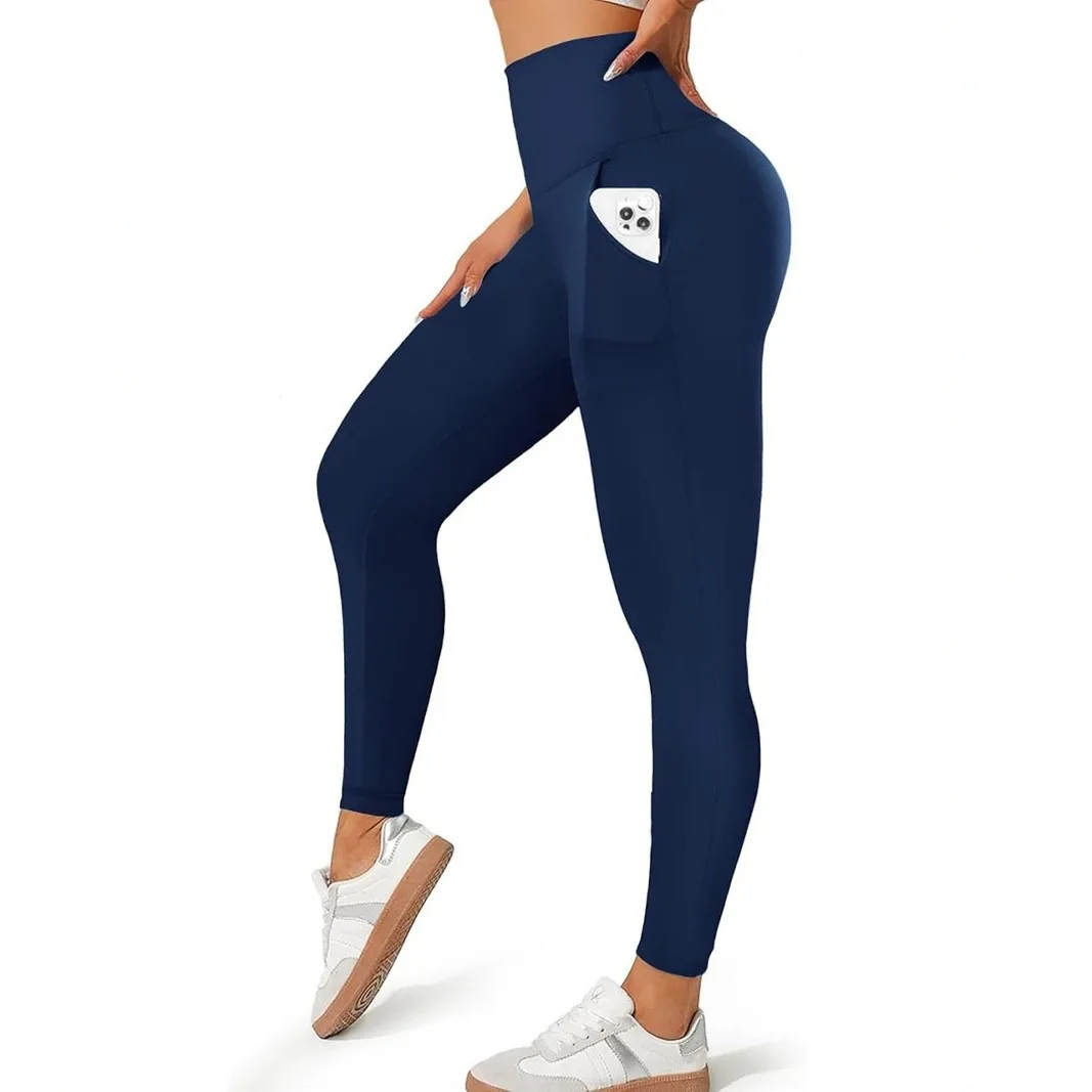 Leggings Femme Taille Haute avec Poches | Yoga & Sport | Extensible 4 Directions