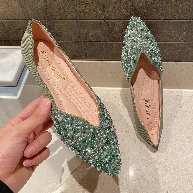 Chaussures montantes femme à perles & strass – Style tendance toutes saisons