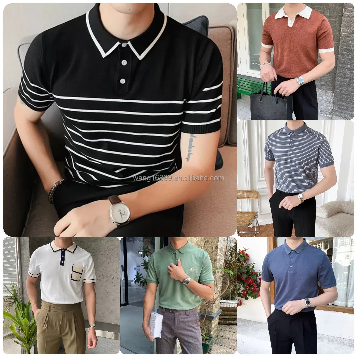T-shirt Homme Coton 100% Respirant Poche Brodée Smart Casual – Vente en Gros