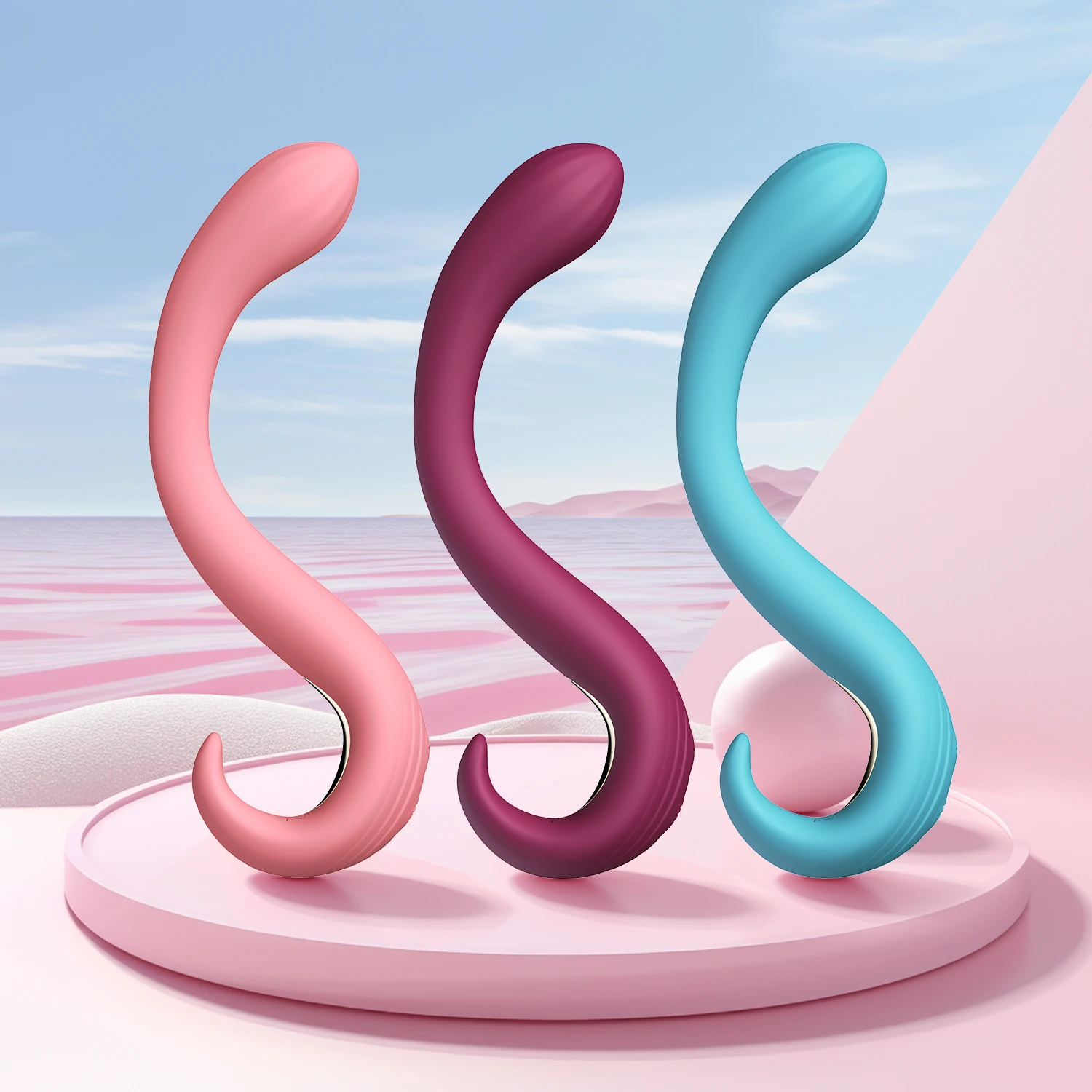 Vibromasseur Clitoridien Double Tête en S – 10 Modes, Silicone, USB, 100% Étanche