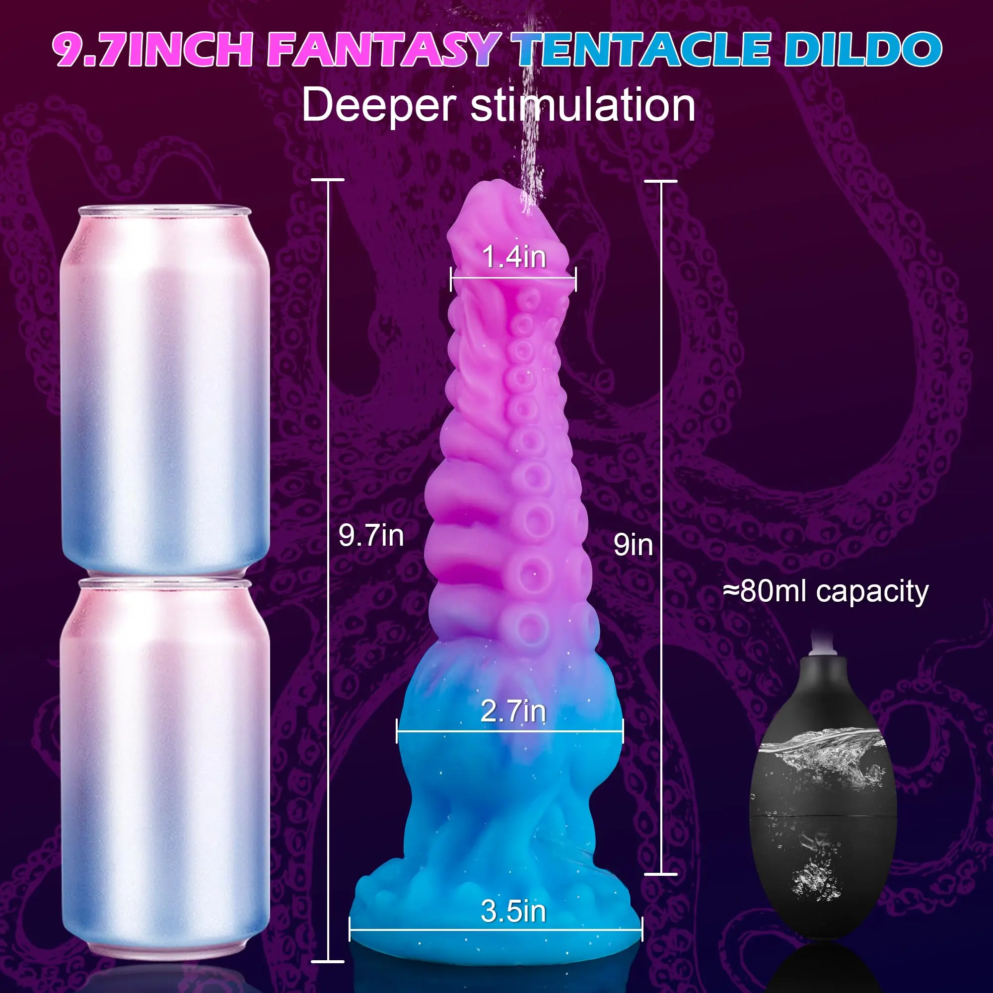 Gode Dragon Monstre Éjaculant en Silicone Doux – Jouet Adulte Étanche avec Pulvérisation