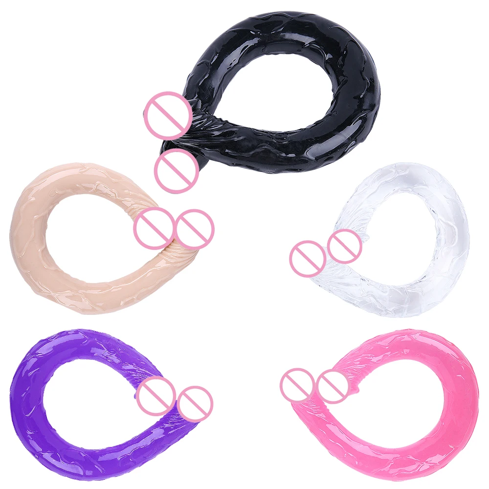 Gode double tête pliable en silicone souple – Stimulateur masseur féminin 100% étanche