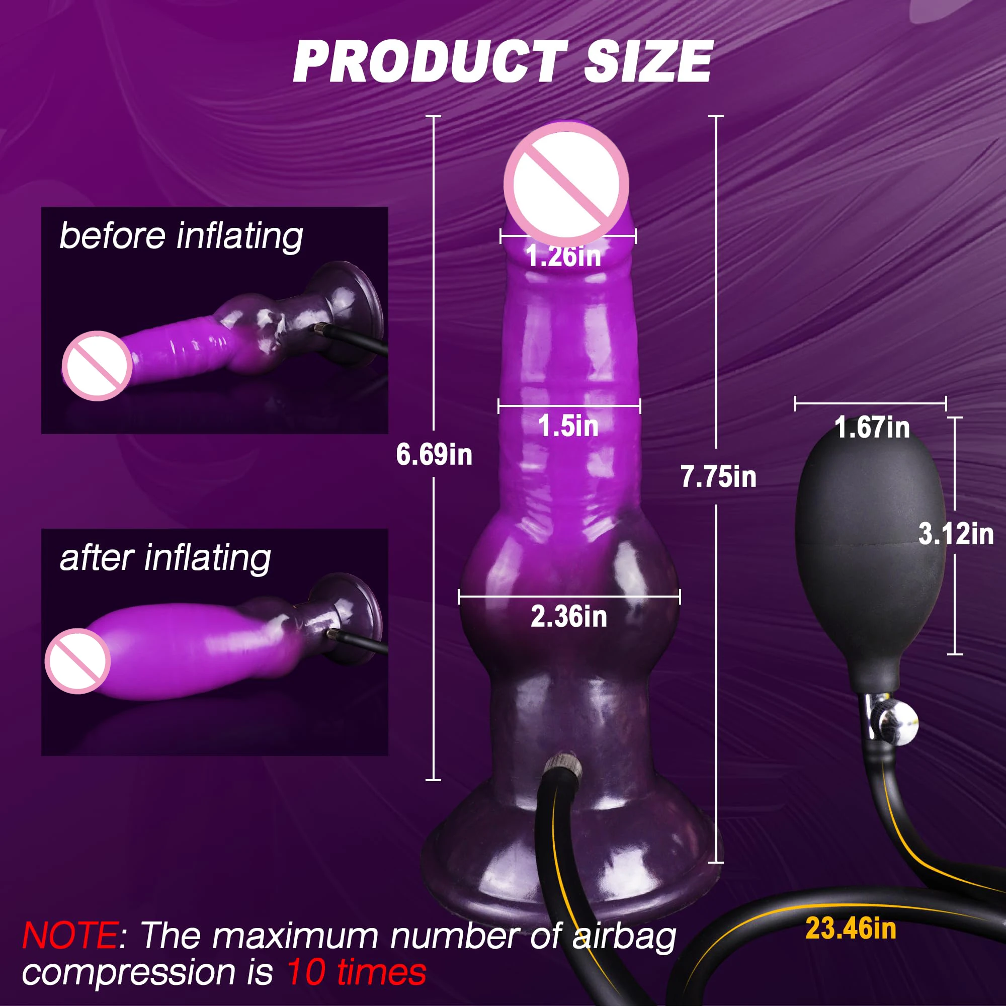 Gode gonflable réaliste de noeud de chien de silicone gode jouet monstre Alien Animal adulte femmes portable Plug Anal godes