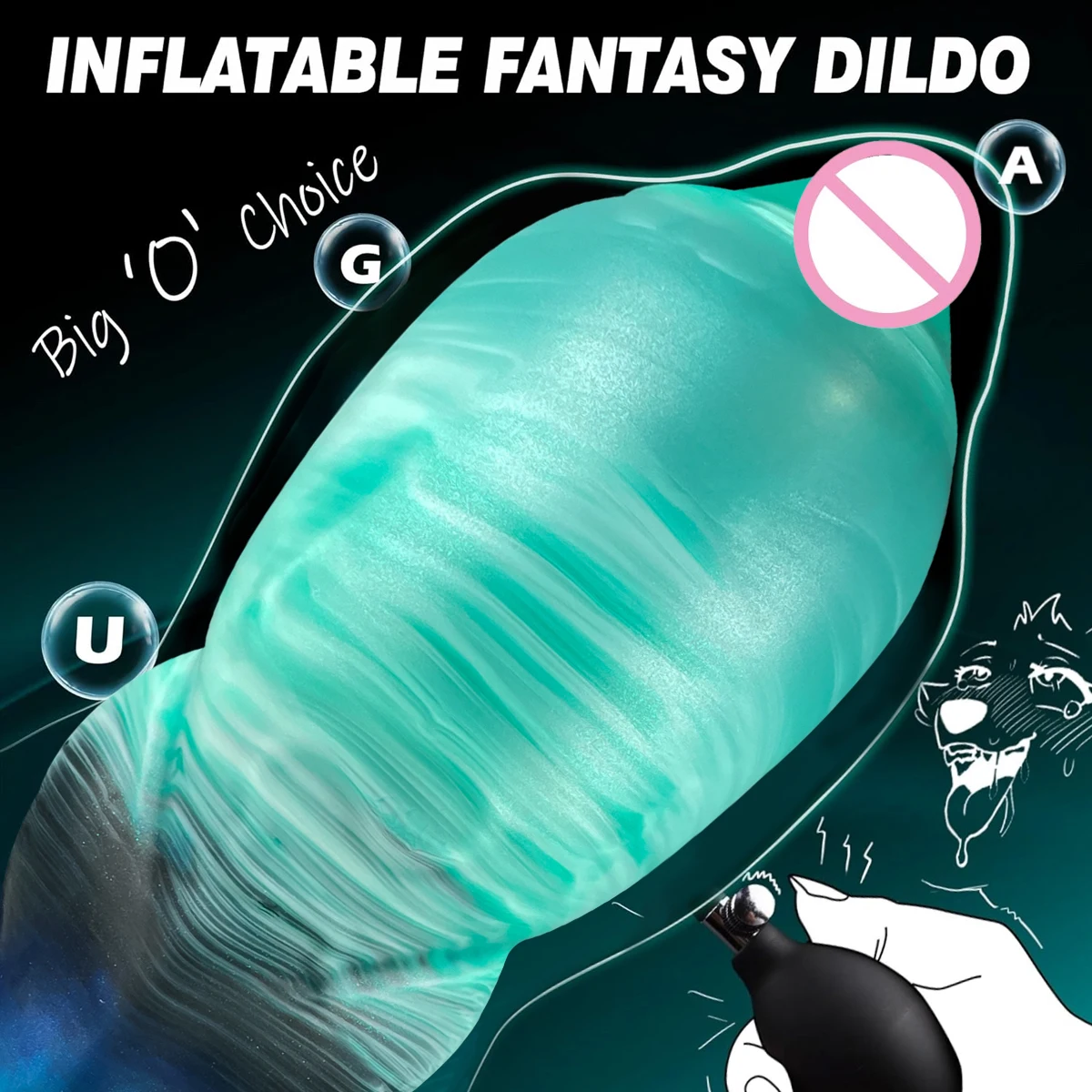 Fantasy Monster Alien Gode Anal Gonflable avec Réaliste Grand Silicone Cheval Jouet Sex Toys pour Femmes Adultes