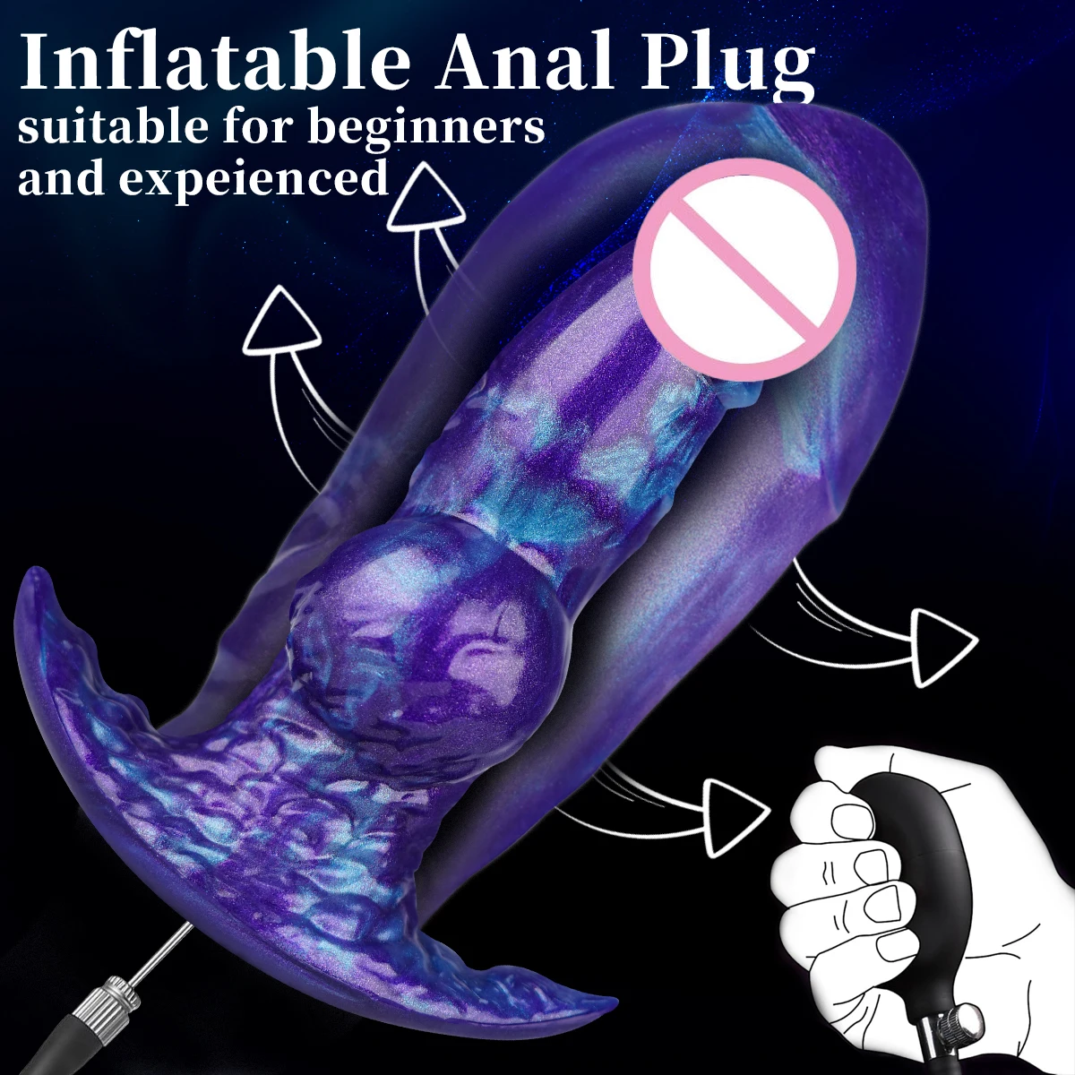 Gode anal en silicone pour hommes gays, grand godemichet anal gonflable et portable avec base en T sûre, design de monstre fantastique