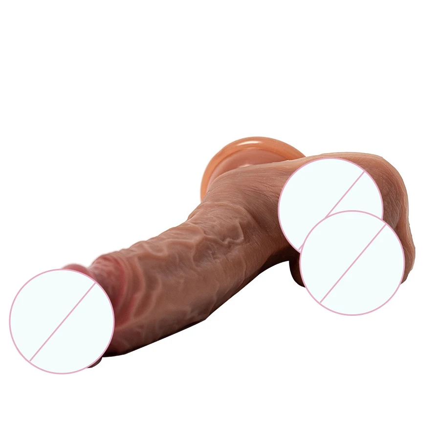 Offre Spéciale noir brun couleur de peau pénis sexe vibrateur godes jouets sexuels pour adultes pour les femmes