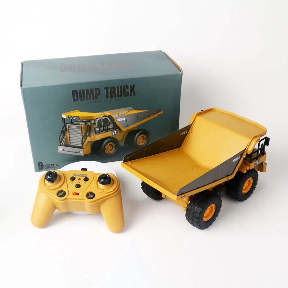 Camion Benne RC Télécommandé 2.4GHz 9 Canaux – Alliage Métal, Échelle 1:20, Chargeur Inclus