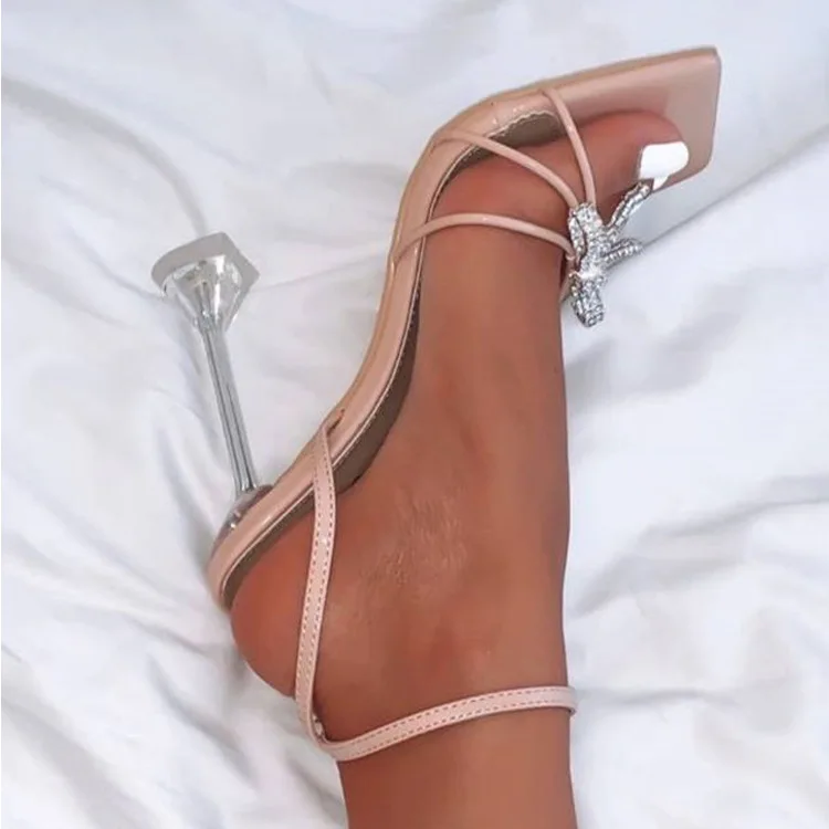 Sandales Femme Talon Aiguille Strass & Nœud Floral – Légères & Tendance