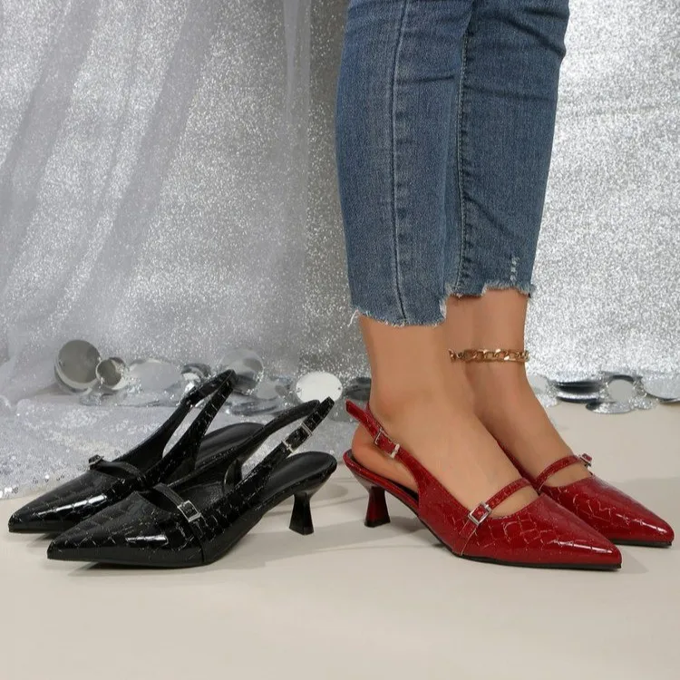 Escarpins Talons Fins Bout Pointu Femme – Style Européen Élégant 2025