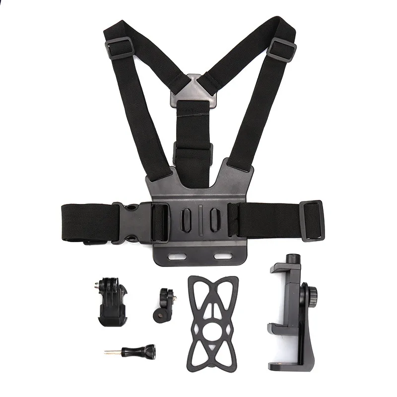 Support Poitrine Multifonctionnel pour Téléphone & Caméra GoPro – Réglable & Universel 4-7"