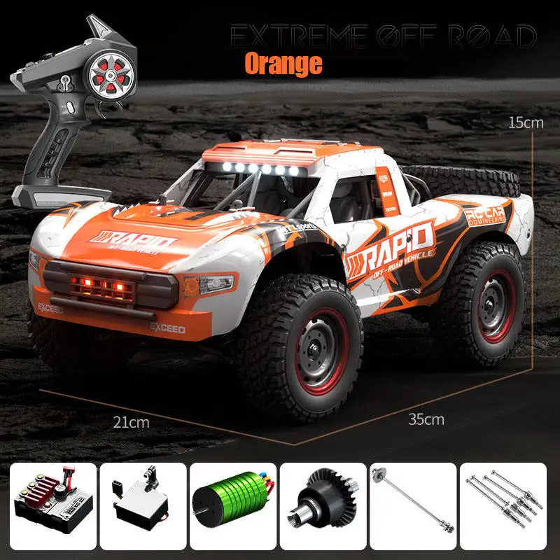 Voiture RC AiJH 70KM/H Drift Brushless 4x4 Tout-Terrain 1:14 LED 2.4G - Prêt à l'emploi