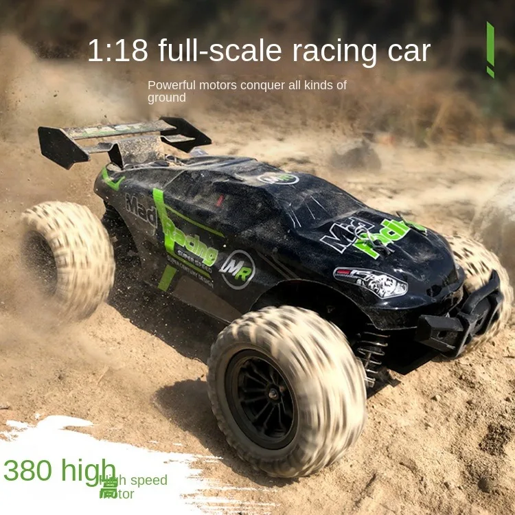 Voiture Radiocommandée Tout-Terrain 1:18 – 4 Canaux 30 km/h, Portée 80m