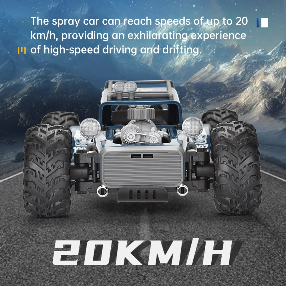 Voiture Télécommandée Tout-Terrain AiJH 25 km/h avec Pulvérisation d'Eau – Échelle 1:10