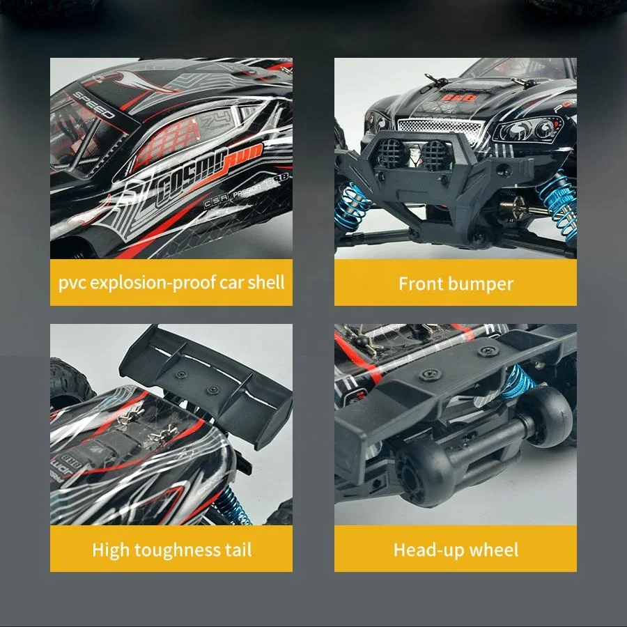 Voiture RC Hors-Route Brushless 1:16 – 35 km/h, Télécommande 2.4G, 6 Canaux