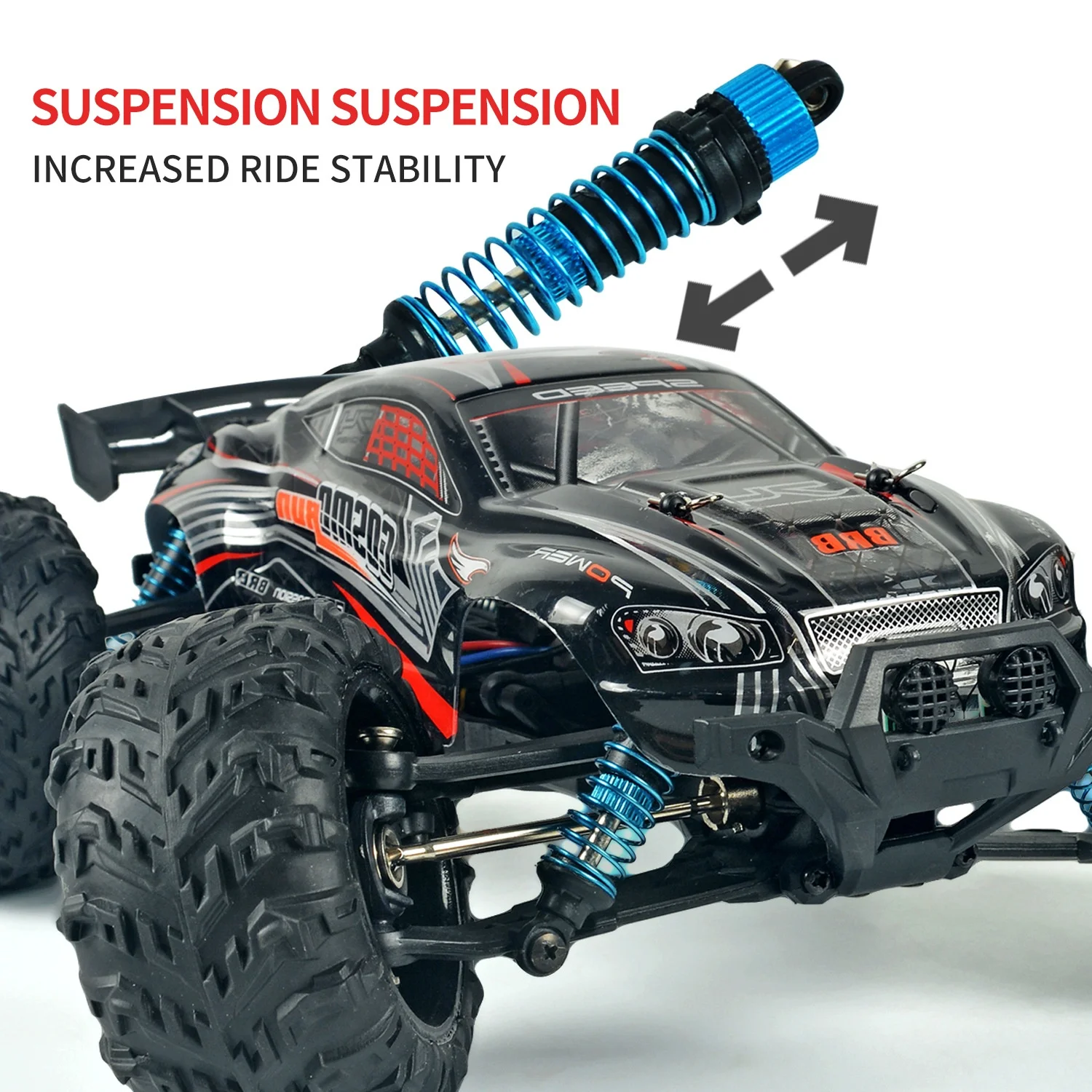 Voiture RC Hors-Route Brushless 1:16 – 35 km/h, Télécommande 2.4G, 6 Canaux